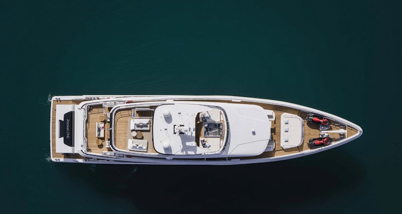 birds eye view of majesty 120 main deck