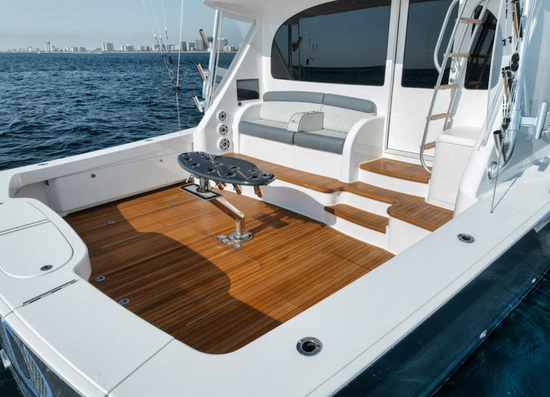 cockpit and mezzanine seating on 2022 viking 58