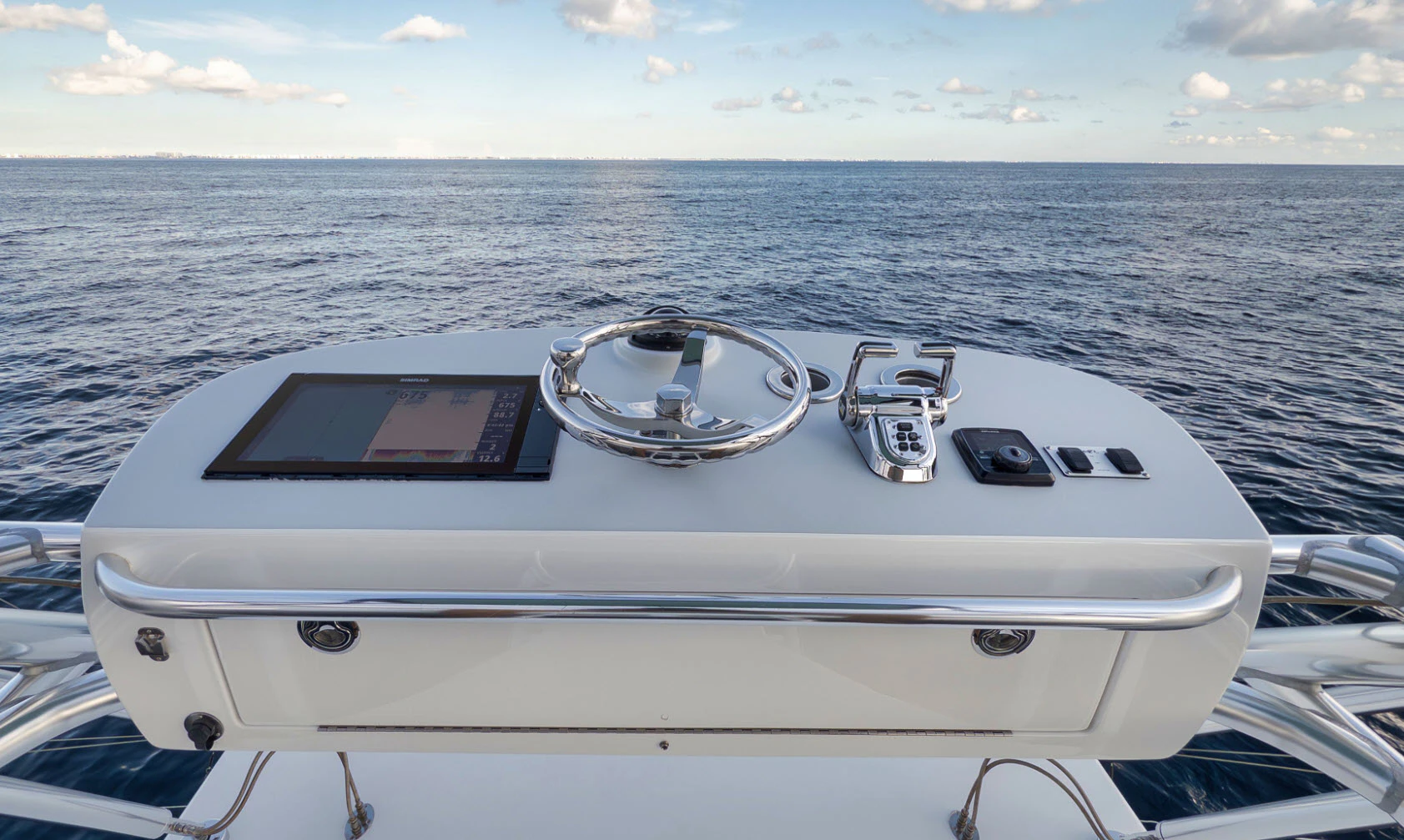 gap tower on custom sportfishing yacht - winter 46