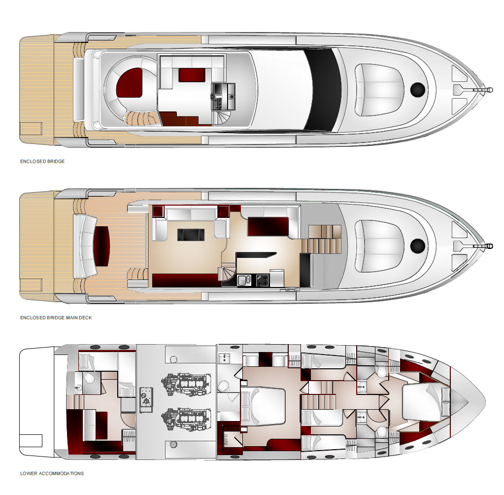Dyna 68 Yacht Layout
