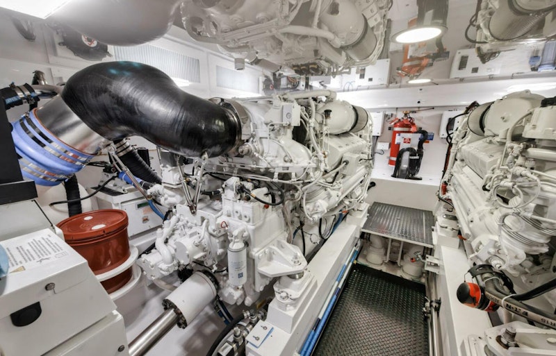 engine room on 2022 viking 58