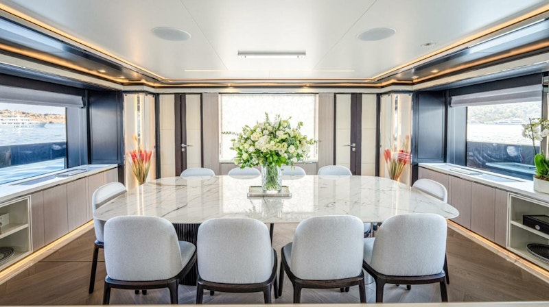 formal dining room on the mondomarine 164