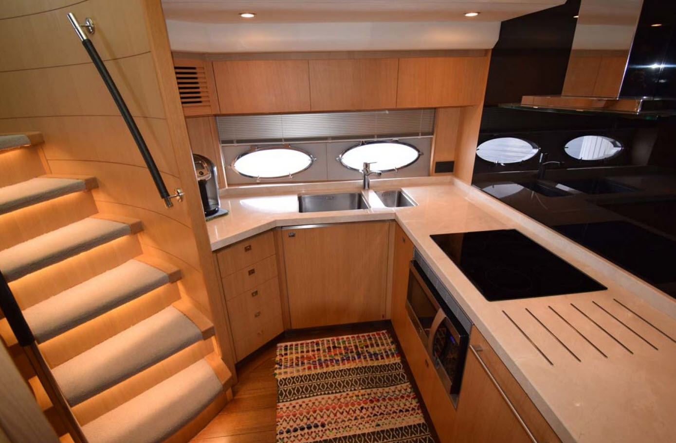 Galley on the princess yachts v72