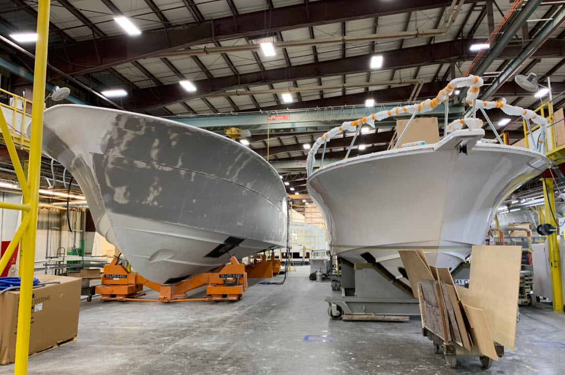 hatteras yachts main assembly area