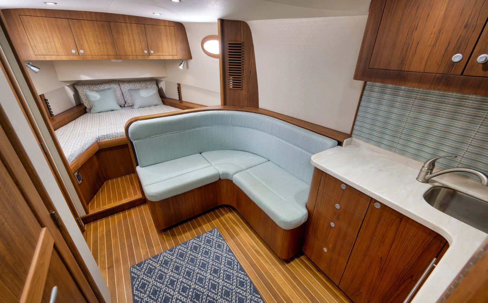 interior cabin on the winter 46 custom sportfish