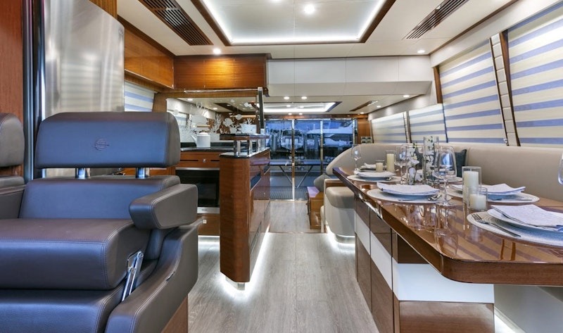 Looking aft in the salon
