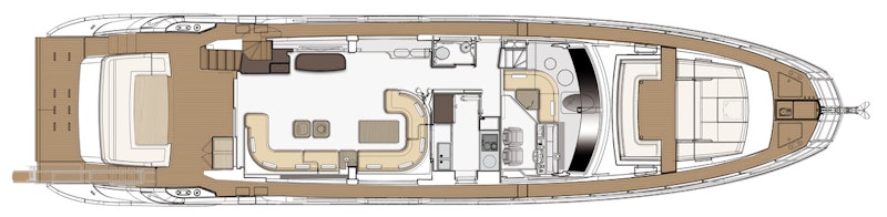 main deck optional layout on azimut grande 25
