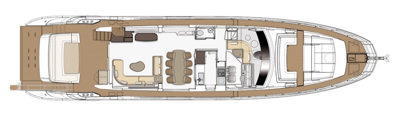 main deck standard layout on azimut grande 25