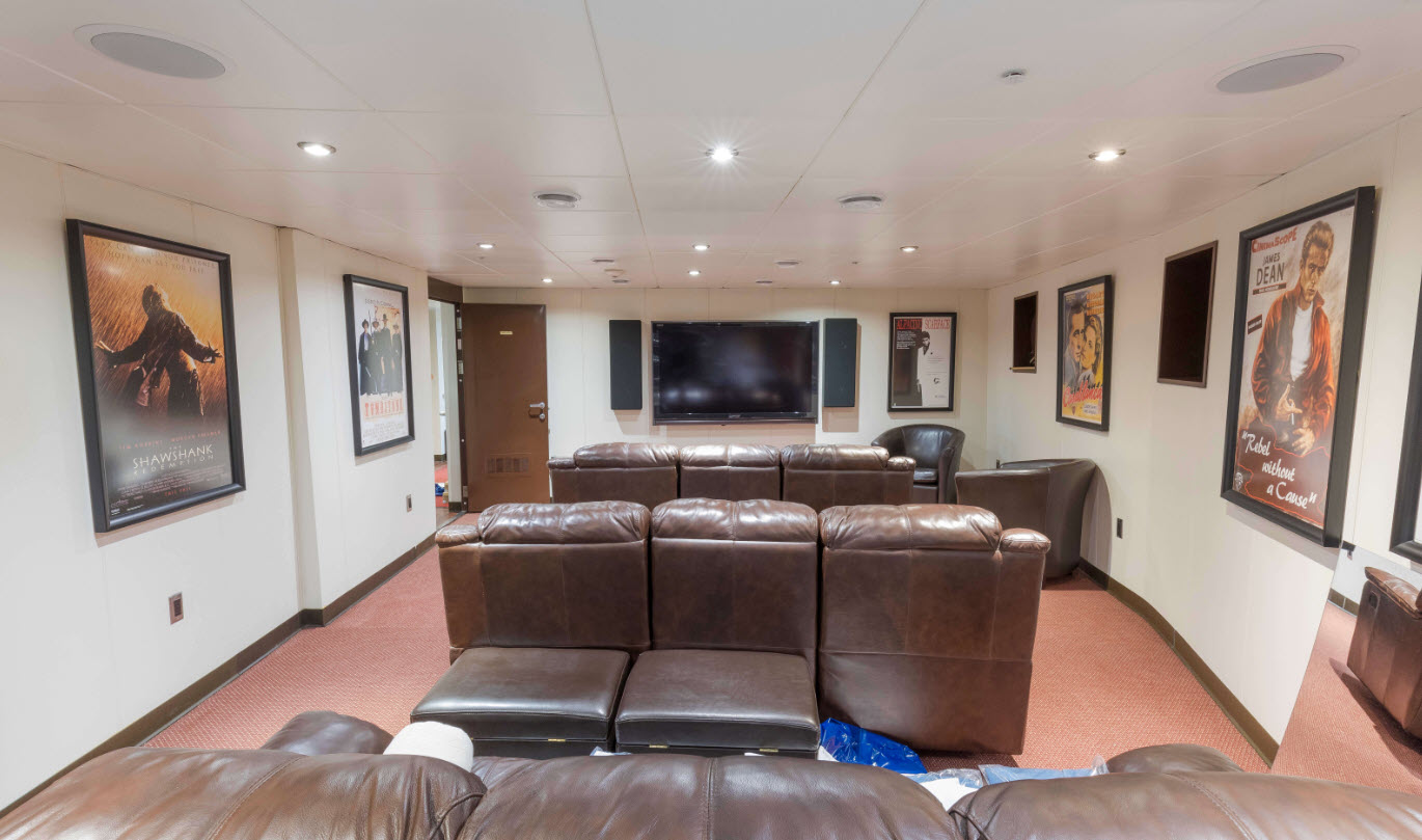 movie theater on a yacht