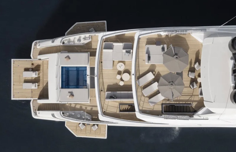 Overhead View Of Stern Decks