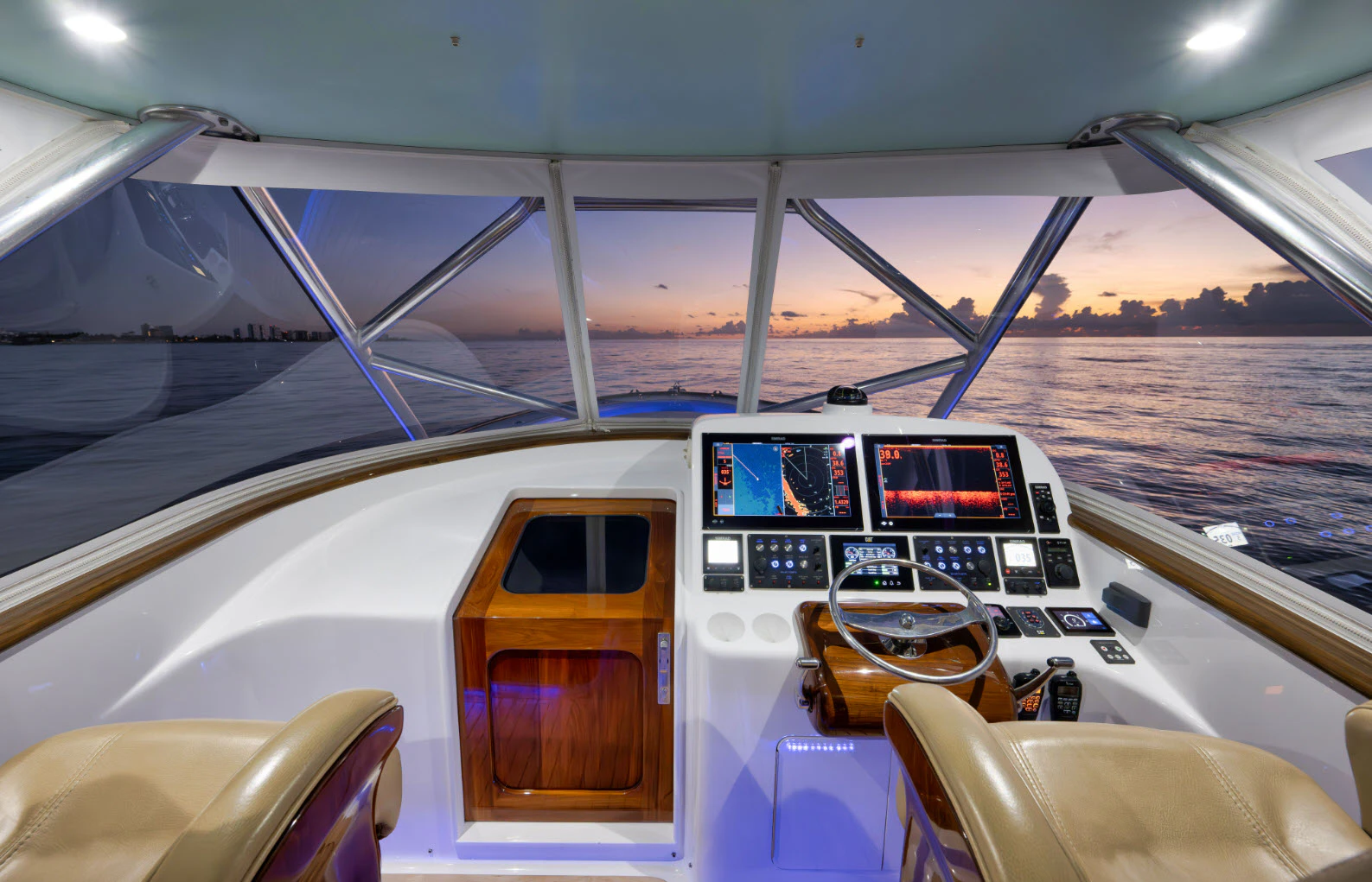 pilothouse helm station and electronics - winter 46
