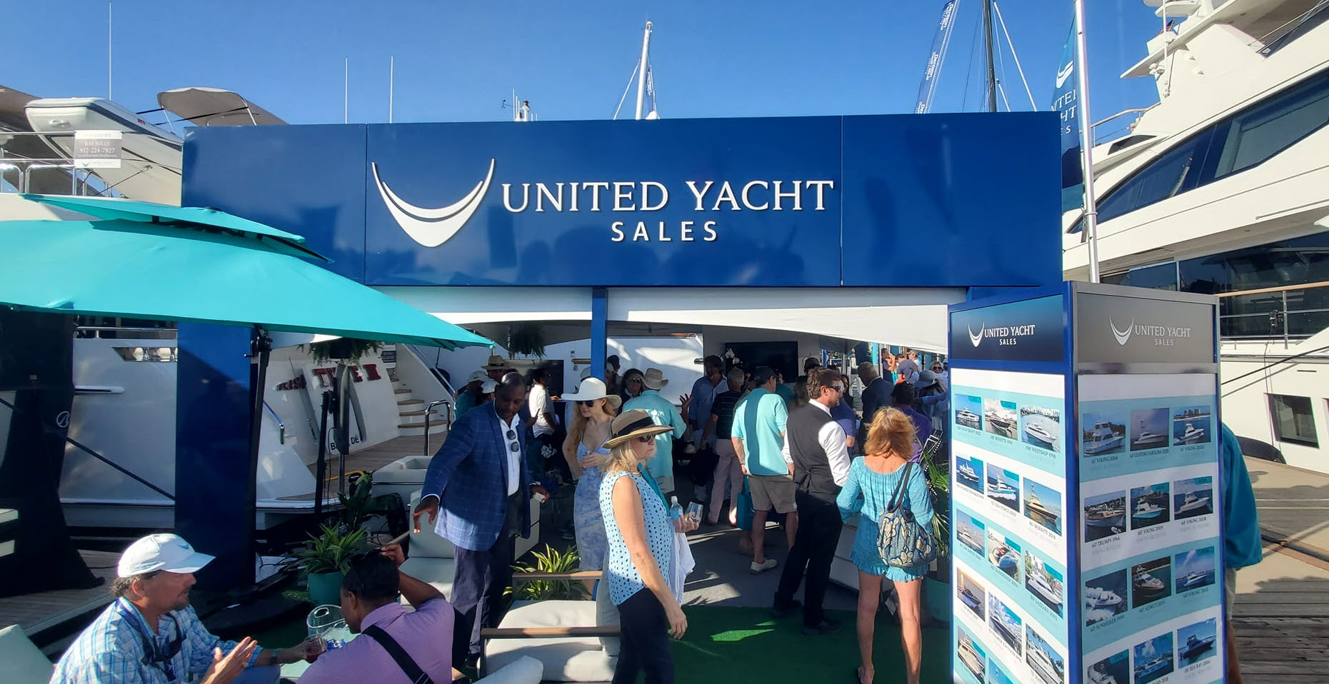 potential yacht buyers at boat show with united potential yacht buyers at boat show with united