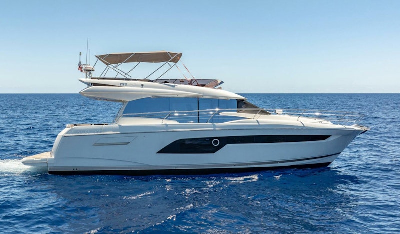 prestige yachts 520 near the fort lauderdale boat show