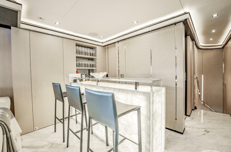 private bar on board mondomarine superyacht