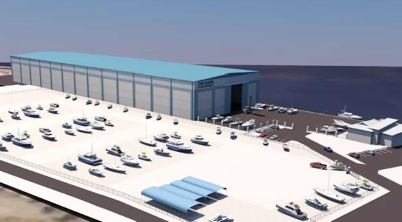 rendering of the barn pensacola marine center