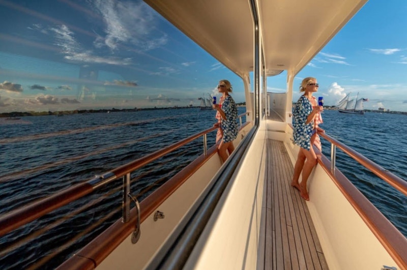 side walkways on yacht