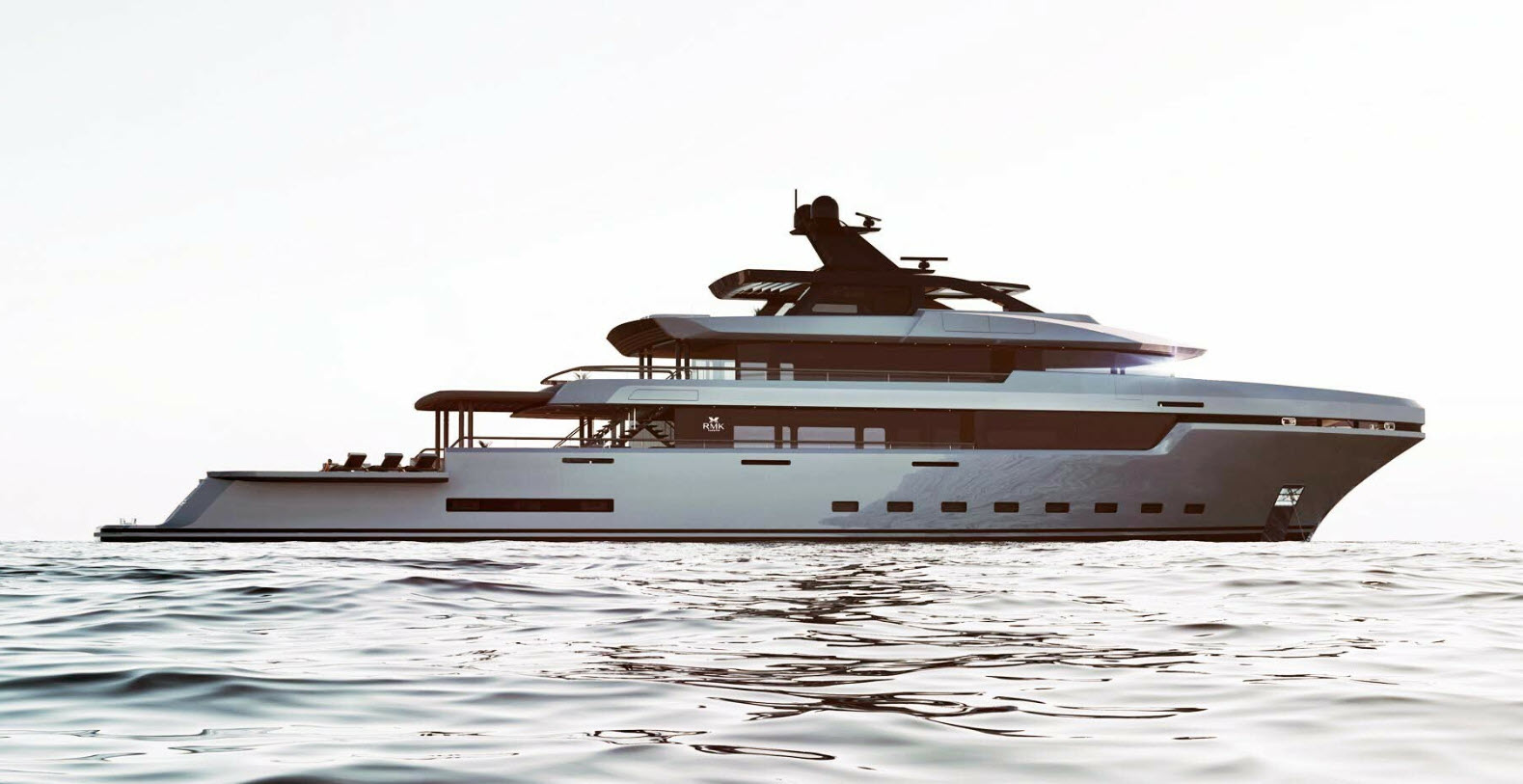 side profile of 190 foot superyacht project orca