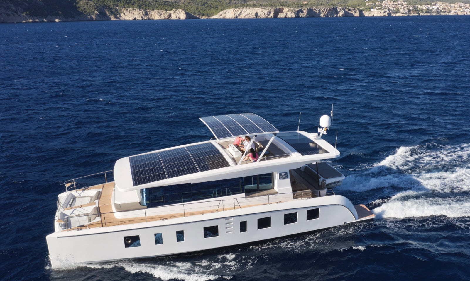 Silent Yachts 55 solar powered luxury catamaran