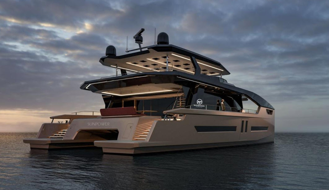 sunpower 90 solar electric catamaran