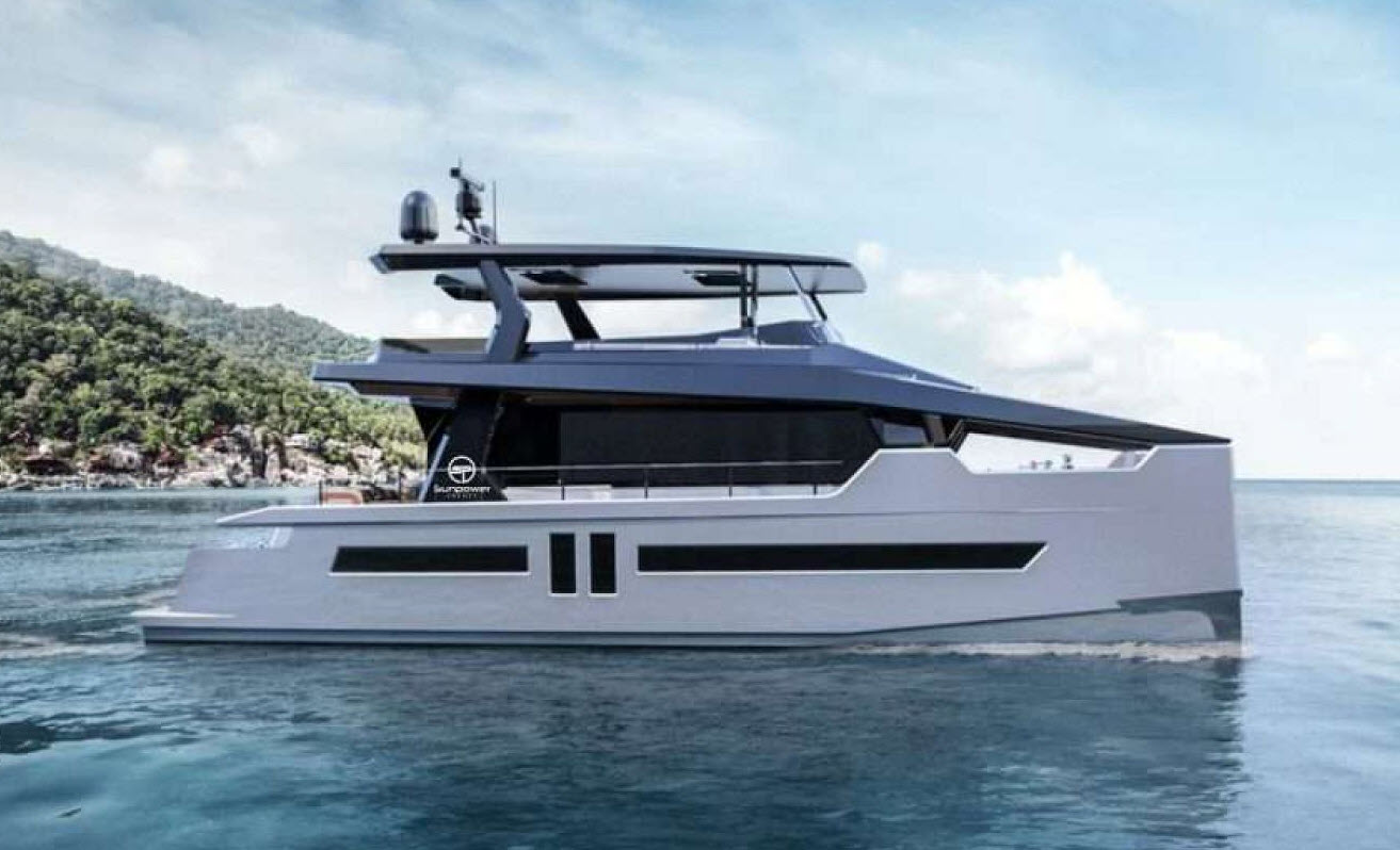 sunpower 60 solar-e electric catamaran