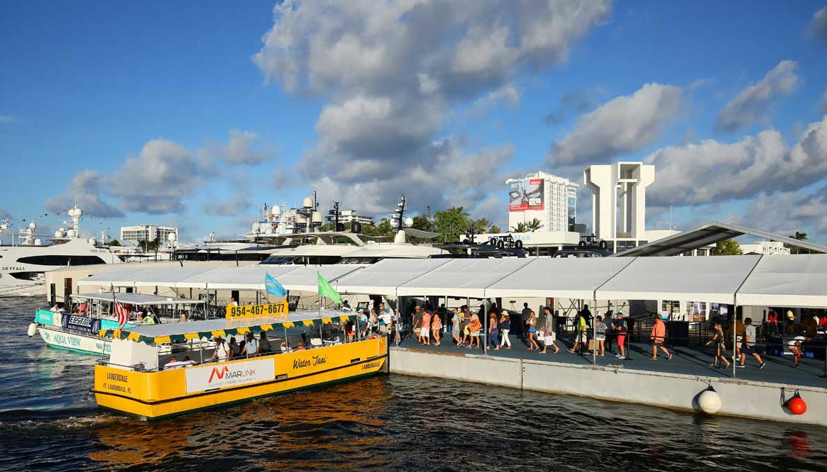 water taxi at the fort lauderdale boat show