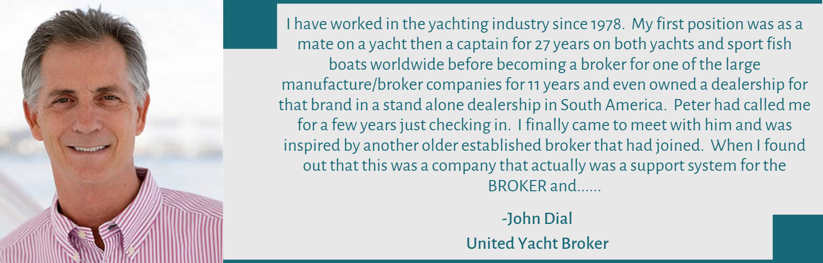 Yacht Broker John Dial
