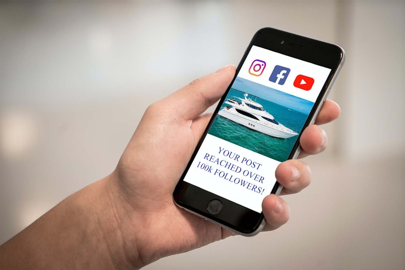 yacht sales social media