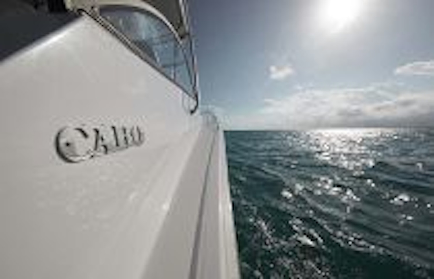 photo of Cabo Yachts logo on the 41