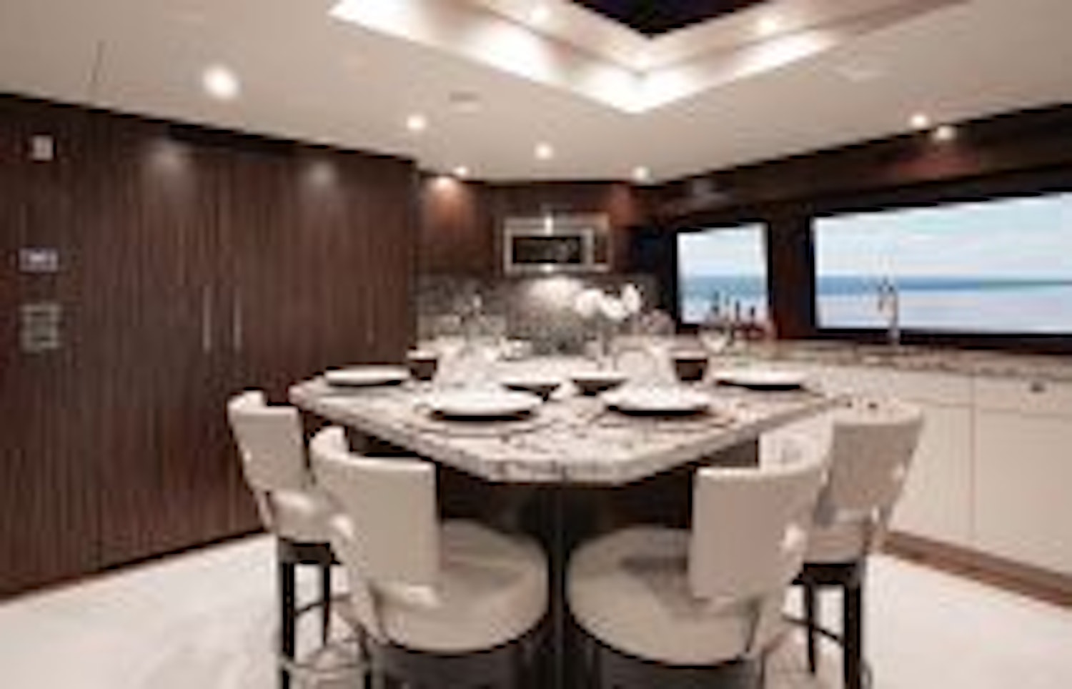 photo of Hatteras 100 Motor Yacht Dining Area